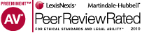 LexisNexis Martindale-Hubbell | AV Preeminent Peer Review Rated For Ethical Standards And Legal Ability | 2010